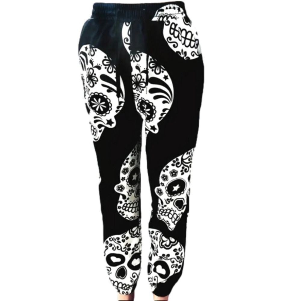 Ladies Skull Printed Joggers Size XXL